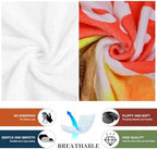 Ramen Blanket 50x40 Inch Funny Food Throw Blanket, Soft Fleece Noodle Blanket for Kids, Teens, Ramen Lovers, Cozy Flannel Travel Nap Blanket Gift
