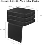 Barber Booster Seat for Kids, 18 x 13 x 7 in 3-Layer Adjustable Children Salon Booster Seat for Hair Cutting with 45D High-Density Sponge, Leather Styling Chair Booster Cushion for Salon, Dinner Table