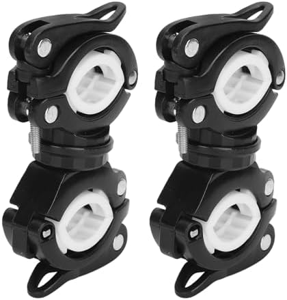 Cane Holder for Wheelchair, Cane Holder for Elderly Walker, Mobility Scooter, 360 Degree Rotation Walking Stick Cane (Black White)