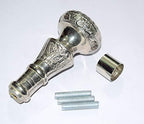 Vintage Antique Walking Cane Wooden Walking Stick Silver Brass Handle Knob Gift ab,7 cm
