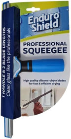 Professional Squeegee - Premium Quality Silicone Rubber Blades with Ergonomic Handle for Streak-Free Cleaning - Perfect for Windows, Shower Doors, and Railings