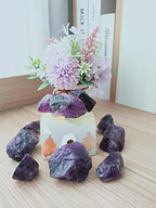 2 lb Rough Crystals Bulk Raw Amethyst Quartz Healing Stones for Tumbling, Wire Wrapping, Wicca Reiki,Meditation