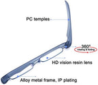 BEDO Reading Glasses for Men and Women Compact Folding 360°Twist Mini Pocket Pen Clip Reader 1.0