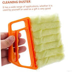 2pcs Microfiber Window Blind Cleaner Shutter Duster Brush Handheld Pulley Cleaning Tool