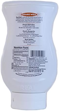 Peach Reàl, Peach Puree Infused Syrup, 16.9 FL OZ Squeezable Bottle (Pack of 1)
