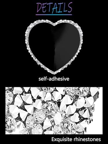 Hercicy 3 Pairs Rhinestone Pasties Sticky Bra Reusable Pasty Breast Covers Waterproof Boob Stickers for Women