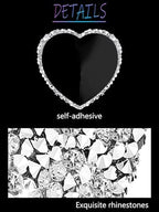 Hercicy 3 Pairs Rhinestone Pasties Sticky Bra Reusable Pasty Breast Covers Waterproof Boob Stickers for Women