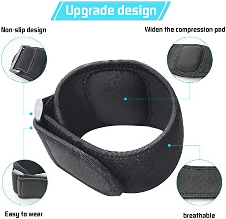 Elbow Pad,Tennis Elbow Braces (1 Pair) for Tendonitis and Tennis Elbow Pad Guard,Golfers Elbow Forearm Brace Straps for Men and Women,Neoprene Wraps Support Band Relief, baseball Lacrosse Arm Pads