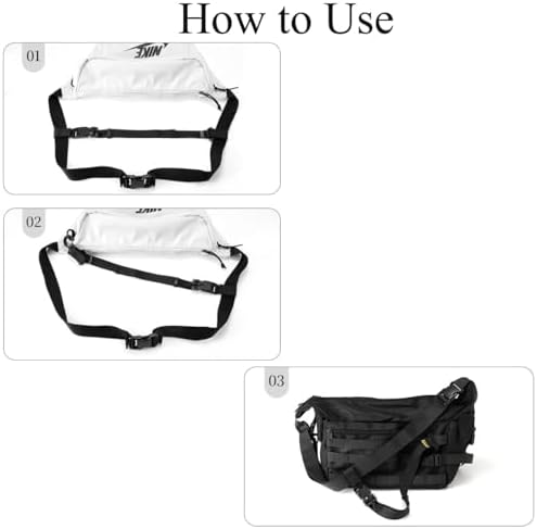 Messenger Bag 3 Point Belt with Magentic Quick Release Buckle Stability Belts Add on Straps for Crossbody Bag Sling Bag Sling Backpack Chest Bag Daypack Shoulder Bag Crossbody Purse