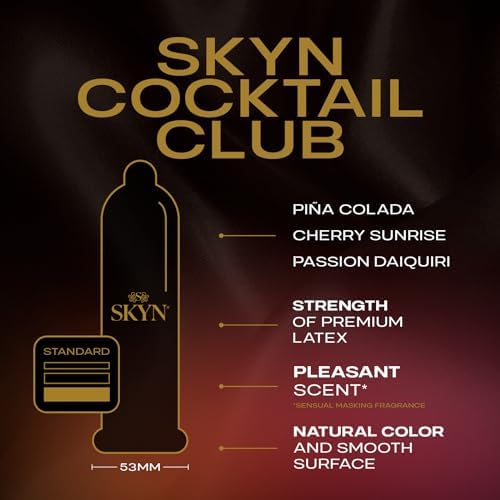 SKYN Cocktail Club Flavored Latex-Free Lubricated Condoms, 36 Count