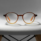 2SeeLife Small Round Reading Glasses for Men & Women – Narrow-Medium Fit, Sturdy Frame, Spring Hinges, Premium Retro Readers, Brown, +1.00