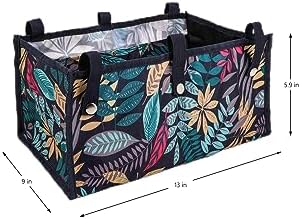 Walker Bags,Rollator Storage Bag Under Seat,Walker Accessories for Folding Walker, Accessories Bags for Seniors,Walker Underseat Replacement Medical Basket(Flower,Medium)