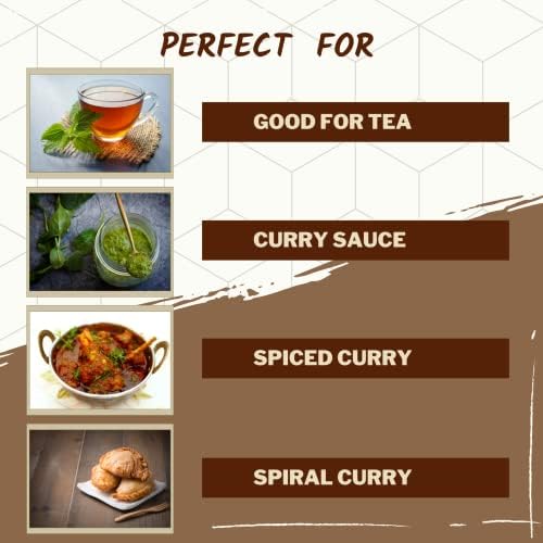 Diyon's whole dried Curry leaves 0.3oz (10g) 100% Natural, Pure and Air Dried Curry Leaves From Sri Lanka, Packed in a Kraft Stand up Resealable Pouch.