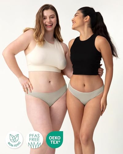 Neione Period Underwear Menstrual Panties Comfortable Modal Bikini Cheeky Briefs for Women Girls