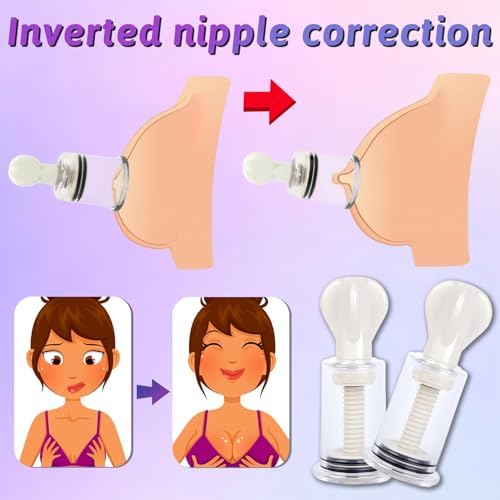 Adjustable Nipple Suction Cups Twist Nipple Suckers Set Nipple Pressure Toy for Women Enhanced Sensitivity Pussy Clit Clitoris Breast Sucking Cup Device Kinky for Couple Bedroom Play Beginners 2 Pcs