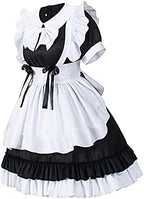 Women Sweet Kawaii Costume Dress Anime French Maid Cosplay Furry Cat Ear Gloves Socks Set