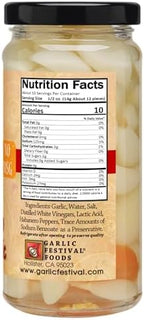 Garlic Festival Foods Habanero Pickled Garlic Cloves in a Jar - Habanero Pickled Garlic - Fresh Garlic Cloves for Cooking - Freshly Made - Subtly Infused, Pre-Prepared Garlic - Net Wt. 8 oz.
