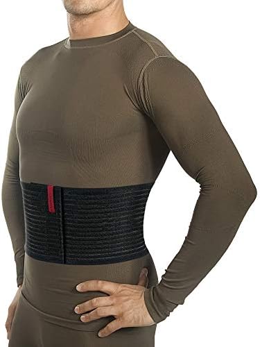 ORTONYX 6.25" Abdominal Binder for Men and Women/Postpartum Post-operative Post-surgery Wrap/Abdomen Navel Umbilical Hernia Support Belt / 524006 Black S/M