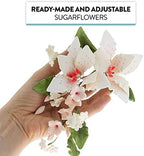 Global Sugar Art Double Rubrum Lily Sugar Cake Flowers Cake Topper Spray, White with Pink, 1 Count by Chef Alan Tetreault
