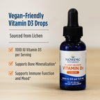 Nordic Naturals Plant-Based Vitamin D3 Liquid - 1 oz - 1000 IU Vitamin D3 - Healthy Bones, Mood & Immune System Function - Non-GMO, Vegan - 60 Servings