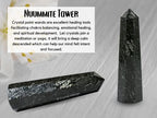Aashita Creations Nuummite Crystal Tower Obelisk Point for Chakra, Healing and Balancing - AAA Grade Original Certified (2-3 Inches)