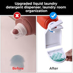 KMOUANTS Laundry Detergent Dispenser Cup Holder,Nozzle Upgraded Labor-Saving Switch Easily No More runny or Messy Laundry Detergent, Laundry Cup Holder and drip Tray Room Organization and Storage