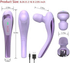 Personal Vibrating Handheld Massager-Cordless Rechargeable Electric Mini Hand Held Portable Seven Massage Wand for Full Body