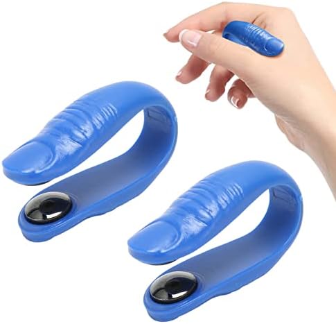 2Pcs Tiger Mouth Clips, Wearable Acupressure Hand Pressure Point Clip, Acupoint Massage Clip with Magnets for Relief Tension Anxiety, Headache Pain, Blue