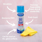 Sprayway Glass Cleaner Foaming Aerosol Spray, 19oz, Pack of 2 | Ammonia-Free, Streakless, Fast-Acting | Cleans & Polishes Glass Surfaces | Fresh Scent, Removes Fingerprints, Dust, Dirt, Smoke Film