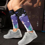 FUSRIRE Leg Compression Sleeve for Men Women 2 Pcs Leg Compression Socks Calf Support Sleeves Sports Accessories