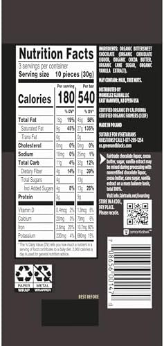 Green & Black's Organic Dark Chocolate Bar, 85% Cacao, 10 - 3.17 oz Bars