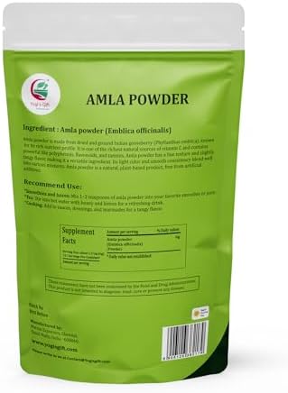 Amla Powder 2 LB, Finely Ground Raw Powder for Smoothies & Recipes, 100% Pure Indian Gooseberry powder, 2 LB Bulk Pack, Resealable Bag for Freshness - By Yogi’s Gift®