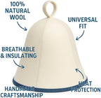 Premium Sauna Hat – 100% Natural Wool, Handmade Sauna Headwear for Men and Women – Eco-Friendly, Breathable