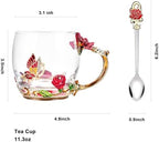 OEAGO Gifts for Mom Women Mothers Day Valentines Day Gifts Glass Coffee Enamels Mug Best Birthday Valentine's for Her Girlfriend Wife from Daughter Son Tea Cup Christmas Stocking Stuffers