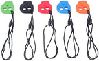 5pcs Chewing Sensory Necklaces, Skull Shape Silicone Oral Motor Aids Chewy Pendant for Autism ADHD Anxiety Relief