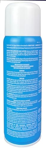 Andis 12551 Cool Care Plus 5-in-1 Clipper Blade Spray - Professional Grooming Tool with Easy Cleaning, Cooling, Disinfecting, Lubricating, and Rust Prevention – All Hairs Type, 6 Oz – Blue