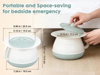 Homoyoyo Chamber Pot for Women and Kids with Lid - Portable Pee Pot and Urine Bucket with Handle - Ideal for Emergencies Camping Bedside Hospital or Night Use Urinal Potty Training (8x8x5 in)