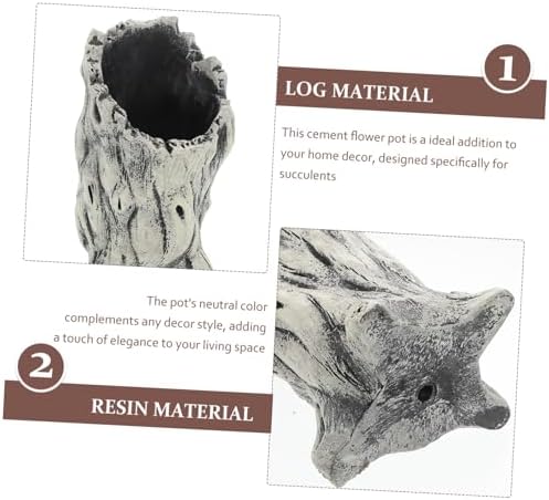 ABOOFAN Cement Succulent Flower Pot Small Decorative Planter for Indoor Gardening Rustic Faux Plant Container 1-Piece Home Desk Decoration