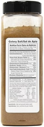 Badia Celery Salt, 2 Pound – Flavorful Blend of Ground Celery Seed & Salt for Seasoning Soups, Salads, Cocktails & More