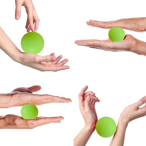 2 Piece Different Density- Foot Hand Deep Tissue Massage Ball for Trigger Point Therapy, Myofascial Release Balls for Feet, Jaw, Back, Plantar Fasciitis, Tight Muscles Massage Tool