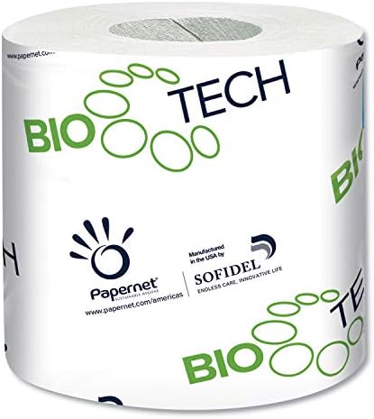 Papernet 415596 BioTech Toilet Tissue, Septic Safe, 2-Ply, White, 500 Sheets/Roll, 96 Rolls/Carton