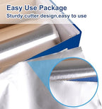 Aluminum Foil Standard 12 inch Wide, 1000 FT Food Safe Foil Wrap for Cooking, Baking, Grilling, Food Service Pony Packaging Aluminum Foil Roll (12"x1000', Standard-4 Count)
