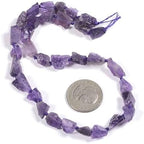 Amethyst Rough Nugget Chunk Beads – Raw Crystal Chunks for Jewelry Making, Healing Stones, and Spiritual Crafts 16inch