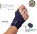 Comforband Adjustable Wrist Brace - for Joint Pain, Arthritis, Sprains, Strains, Instability, Gym, Sports, Golf, Tennis, Basketball - Adjustable Compression - One Size – fits left or right hand