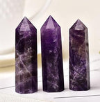 1PC Natural Crystal Column Quartz Rock Mineral Specimen Crystal Point Quartz Rainbow Wand Home Decor Stone,Dream Amethyst,50-60mm
