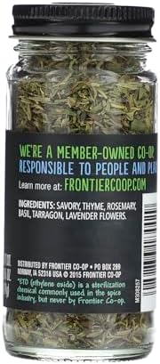 Frontier Co-op Herbes De Provence, 0.85 Ounce, French Blend of Aromatic Savory, Thyme, Rosemary, Basil Tarragon & Lavender
