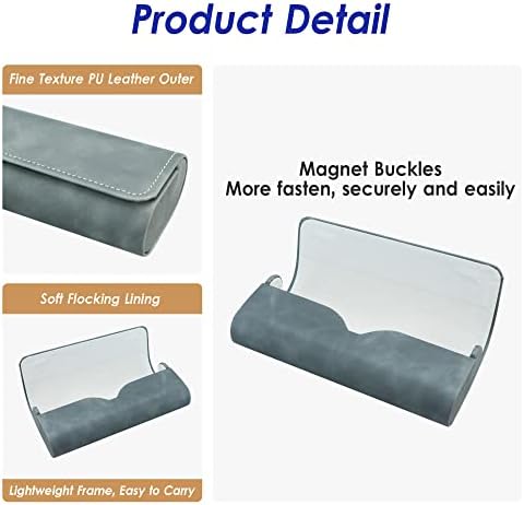 Compression-Resistant Unisex Portable Leather Glasses Case Hard Shell, Protective Case For Glasses Sunglasses