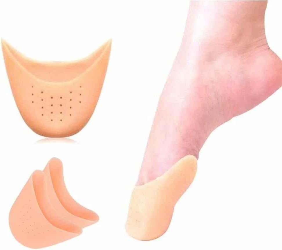 1 Pair Soft Silicone Gel Pointe Ballet Dance Shoe Toe Pads, Toe Protector with Breathable Hole Instant Cooling and Soothing Relief Gel Blister Pads Foot Health