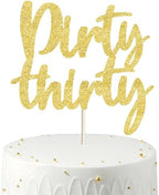 Dirty Thirty Birthday Cake Toppers, golden Cake Topper, 30 cake topper, 30th birthday decorations,30th Birthday Cake Topper, 30 Decorations for Cake