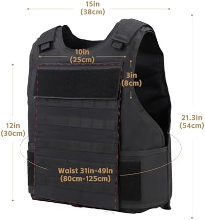 MGFLASHFORCE Tactical Vest for Airsoft, Paintball, and Cosplay Game